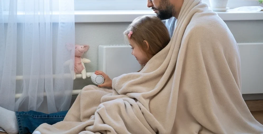 Une famille réunie dans son salon